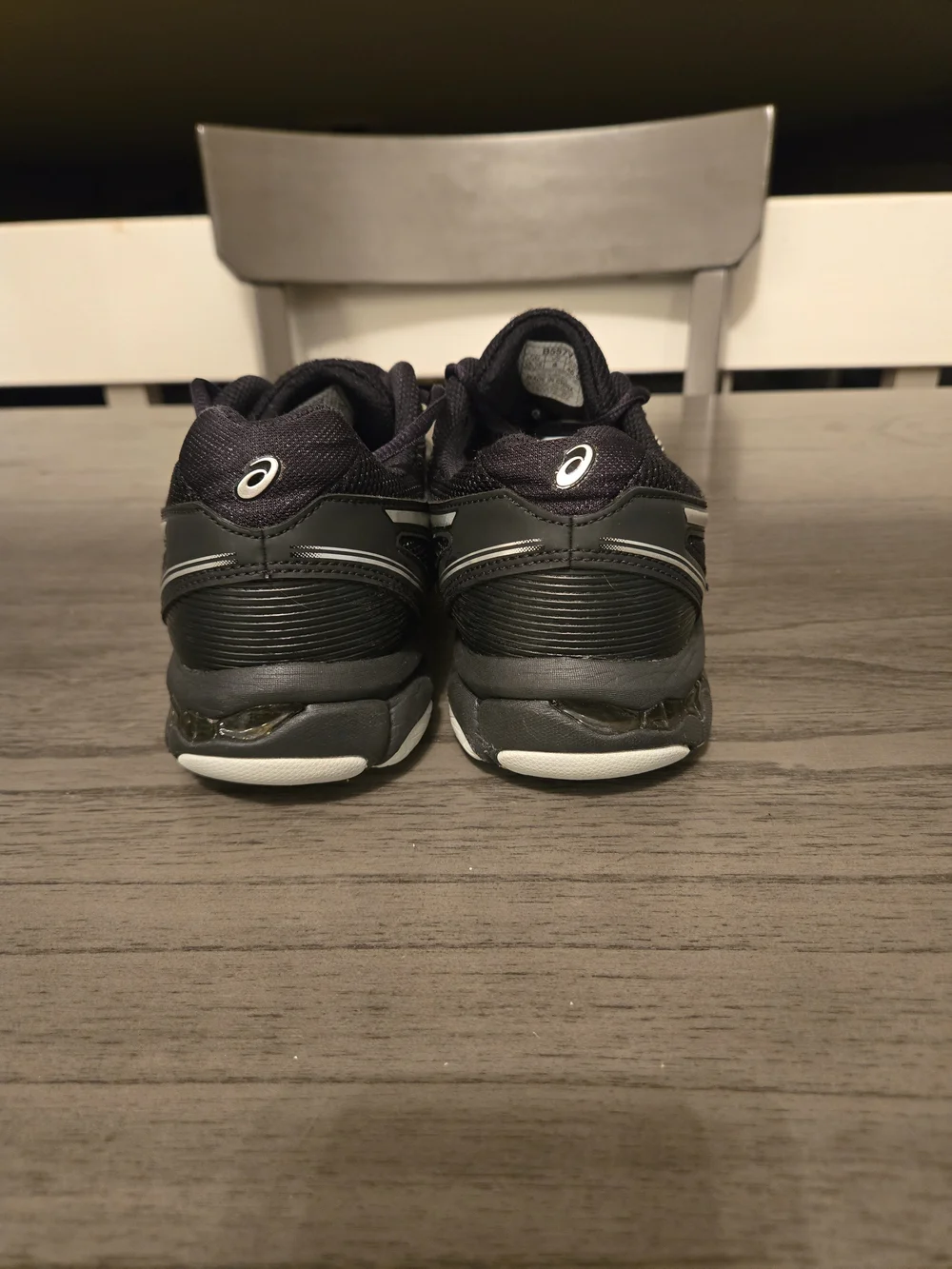 Asics Black and White Athletic Running Shoes